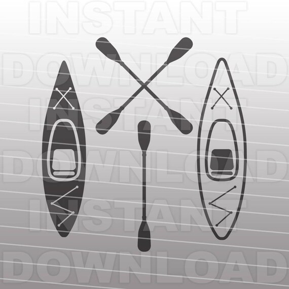 Kayak SVG File,Kayaker SVG,Kayak Paddle SVG -Commercial ...