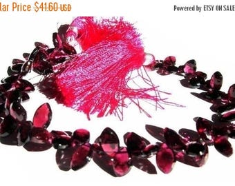 50% Off Sale 1/2 Strand - Garnet Faceted Marquise Briolettes Size 6x9 -6x10mm approx
