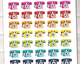 35% OFF SALE Printable Planner Stickers Telephones Instant Download Printable PDF with Phones for Calls Reminders or Appointments