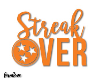 Streak Over Tristar Rocky Top TN - Tennessee SVG, EPS, dxf, png, jpg digital cut file for Silhouette or Cricut