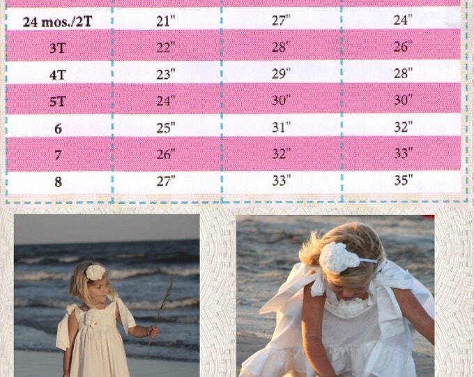 Beach Flower Girl Dress - Toddler Maxi Dress - White Flower Girl Dress - Confirmation Dress - Rustic Flower Girl Dress - 12 mos to 8 yrs