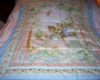 Handmade Beatrix Potter 3 Kittens Cotton Boy Baby/Toddler Quilt-Newly Made 2017