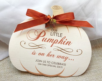 Our Little Pumpkin Invitation, Fall Baby Shower Invitation, Autumn Shower Invitations, Pumpkin Baby Shower Invite, Rustic Baby Shower Invite