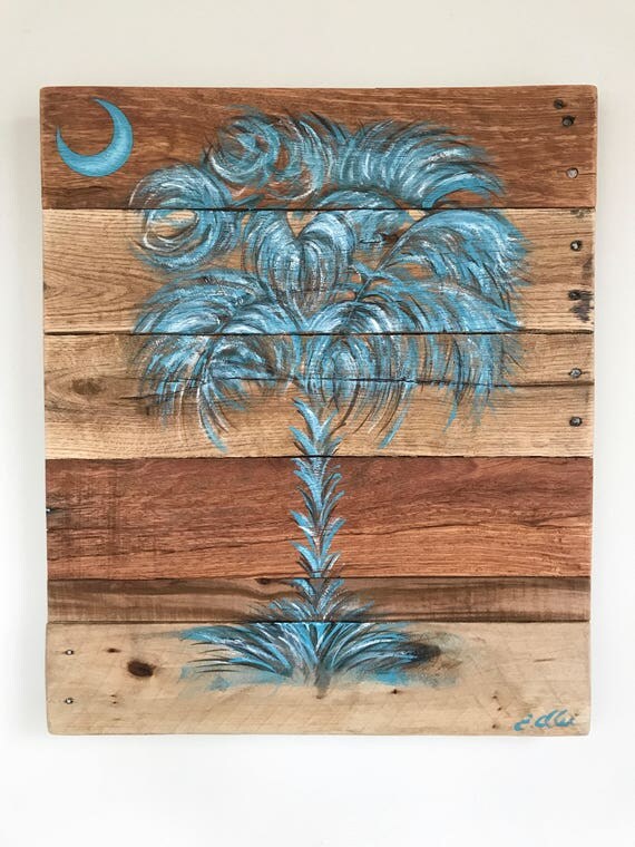 SC Palmetto Tree Palm Tree Wall Art Available in Custom