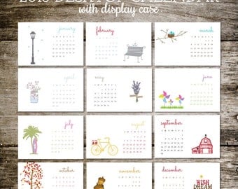 Desk Calendar, 2018 Calendar, Calendar 2018, Office Calendar, Desktop Calendar, Mason Jars, Office Gift, Christmas Gift, Stocking Stuffer