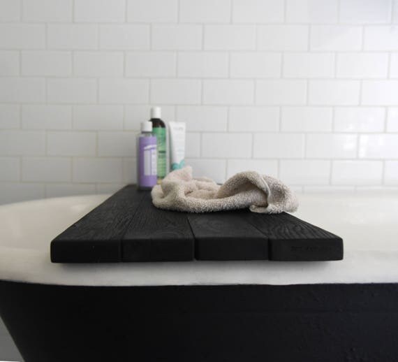 Black Wood Bathtub Caddy Tub Caddy Bathtub Tray Bathroom