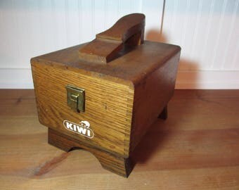 vintage kiwi shoe shine box