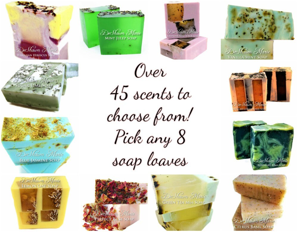 SOAP 8 assorted 3LB Handmade Soap Loaves Wholesale Soap