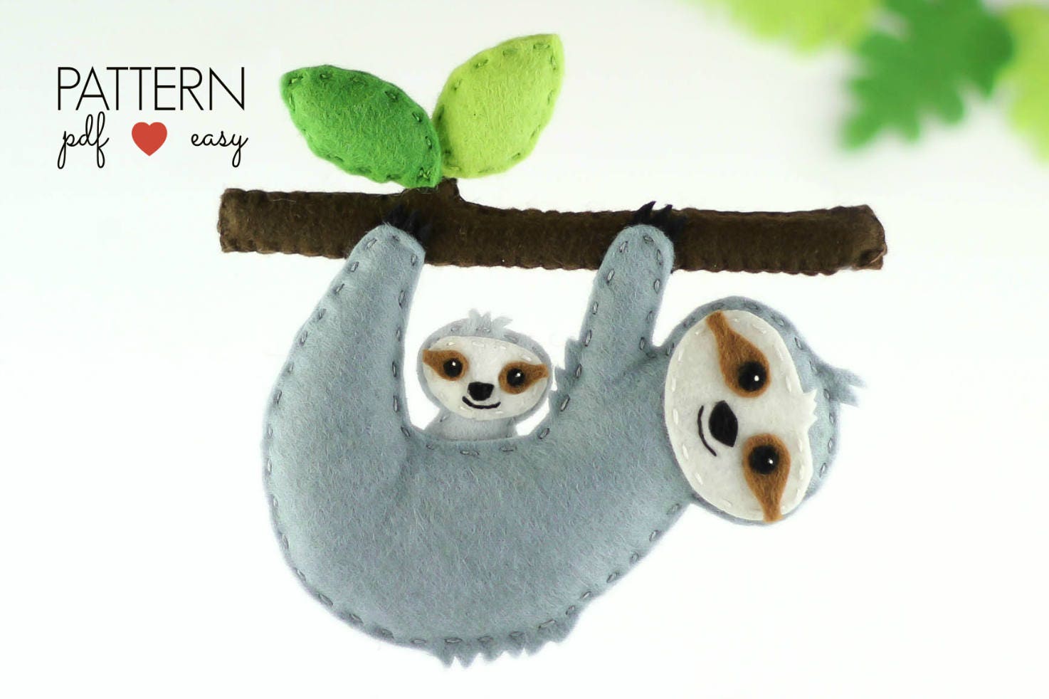 sloth plush pattern