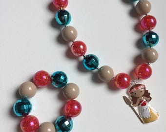Moana Jewelry - Moana Bracelet - Moana Birthday - Moana Necklace - Moana Birthday Party - Moana Necklace - Little Girl Bracelet