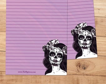 Sugar Skull - A5 Stationery - 12, 24 or 48 sheets