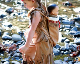 Native American inspired Girl Indian pretend dress up fun Costume for kids sizes through12