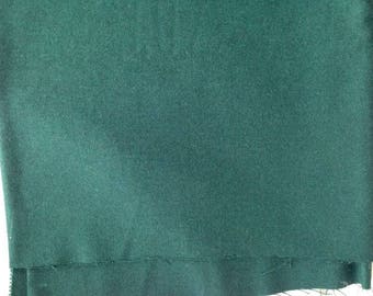Dark Green Wool Blend Fabric - 1 yard