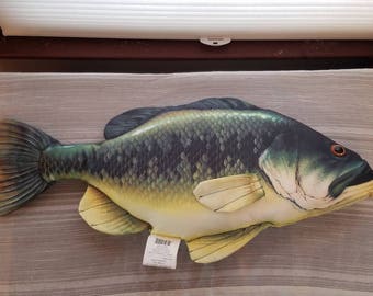 stuffed bass fish toy