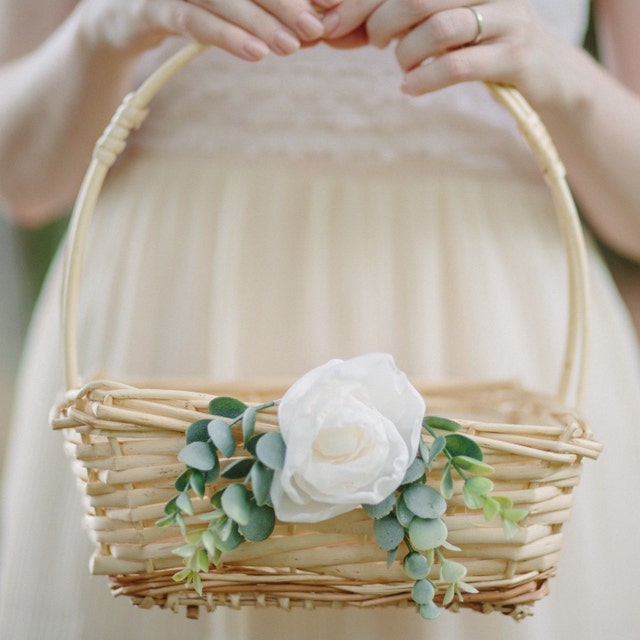 Flower Girl Baskets Hair Accessories and Flowers by raggawedding