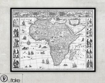 Africa Map | Etsy