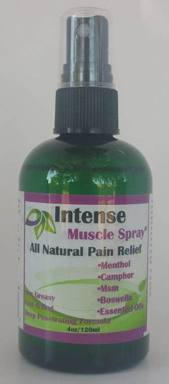 Intense Muscle Spray Non greasy all natural pain relief.