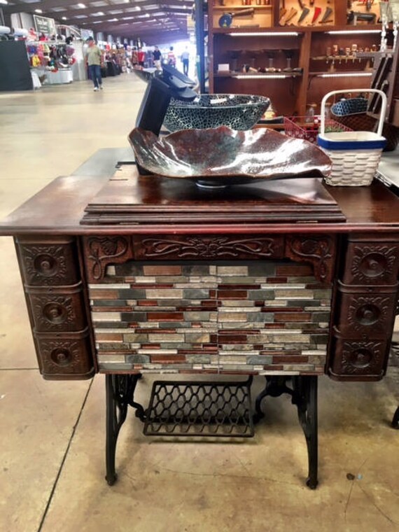 Treadle Sewing Machine Bathroom Vanity Sink