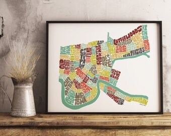 New Orleans Wall Decor map of new orleans | etsy New Orleans Wall Decor map of new orleans | etsy