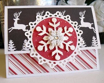 Christmas Reindeer SNOWFLAKE Gift Card Holder