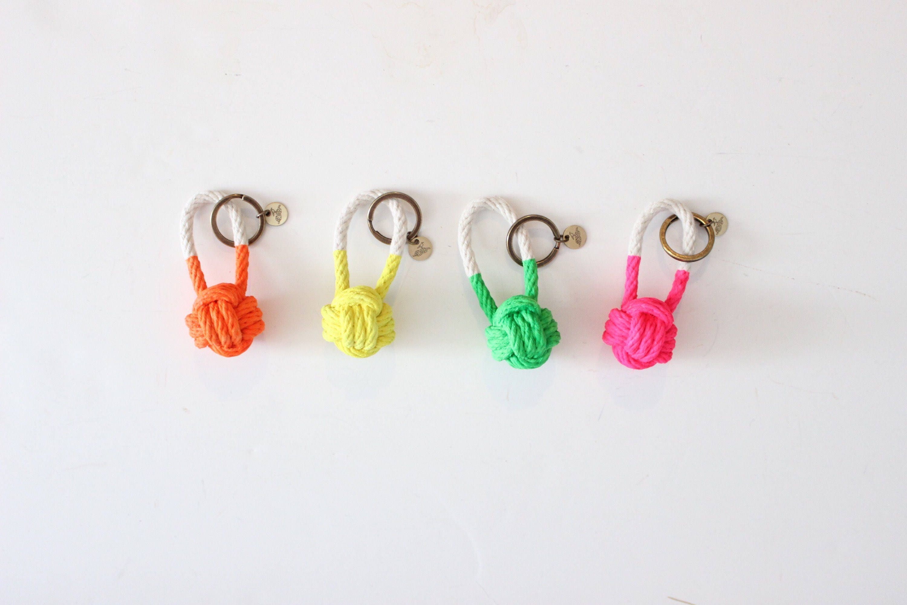 NEON // rope knot keychain