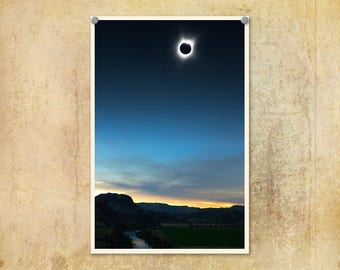 Landscape Photography | Total Solar Eclipse | Eastern Oregon | Oregon Eclipse 2017 | Oregon Photograph | Astronomy Print