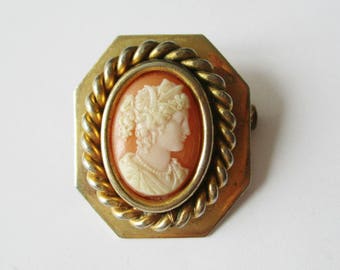 Broche camée Vintage, broche Camee, bijou, 1960, Broche, cadeau, bijoux