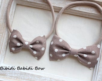 Headbands- Baby Nylon Headbands- Hair Bows- Cotton Bow Headbands- Baby Girl Headbands- Newborn Headbands- Big sister Little sister Hair Bows