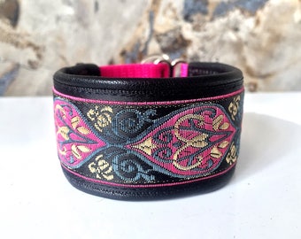 Italian Greyhound collar, Whippet, dog collar, puppy collar, leather,martingale