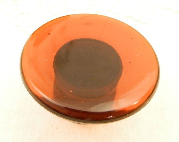 Large Vintage Brown Amber Glass Apothecary Chemist Bottle with Large Glass Stopper, 610 CL / 1.28 Pint