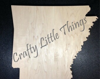 Wooden state shape - unpainted pick your state