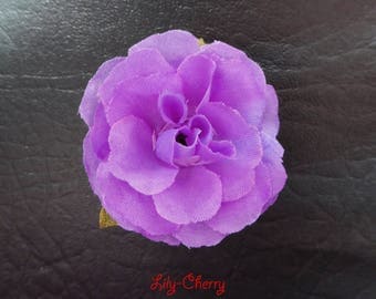 Small artificial pink flower for hair decoration 1 x purple