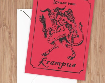 Krampus card | Etsy