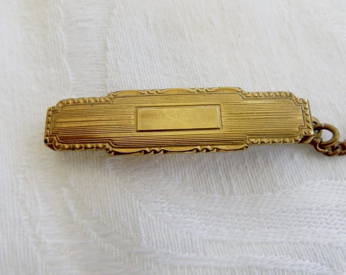 Antique Belt Clip Watch Fob, Gold Filled, Swivel Watch Clip, Vintage Watch Fob