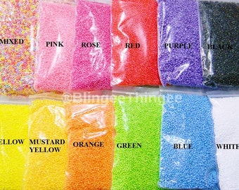 10,000 Mini Styrofoam Balls 2mm 3mm 4mm Polystyrene Filler Foam Ball Beads You Choose Color DIY Slime Floam Arts and Crafts Supplies