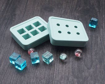 Gem Silicone Mold - Resin Cabochon Mold - craft mold,cabochon mold, jewelry mold, food mold, resin mold, clay mold, flexible mold