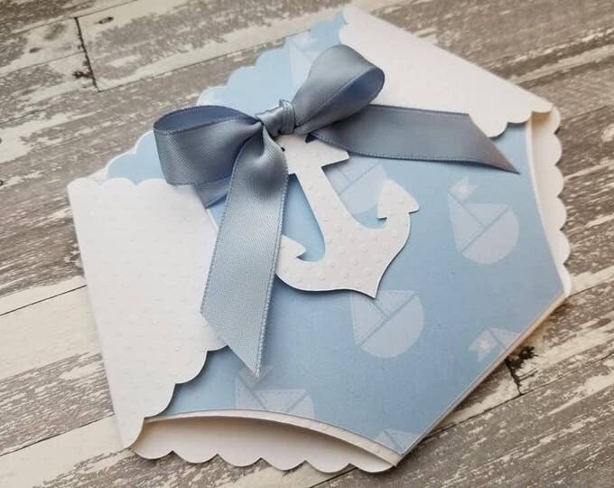 36x Nautical Baby Shower Invitations with Envelope