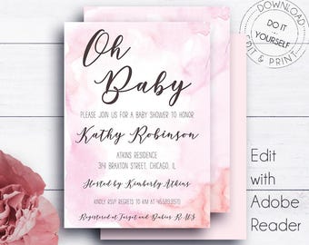 watercolor invitation
