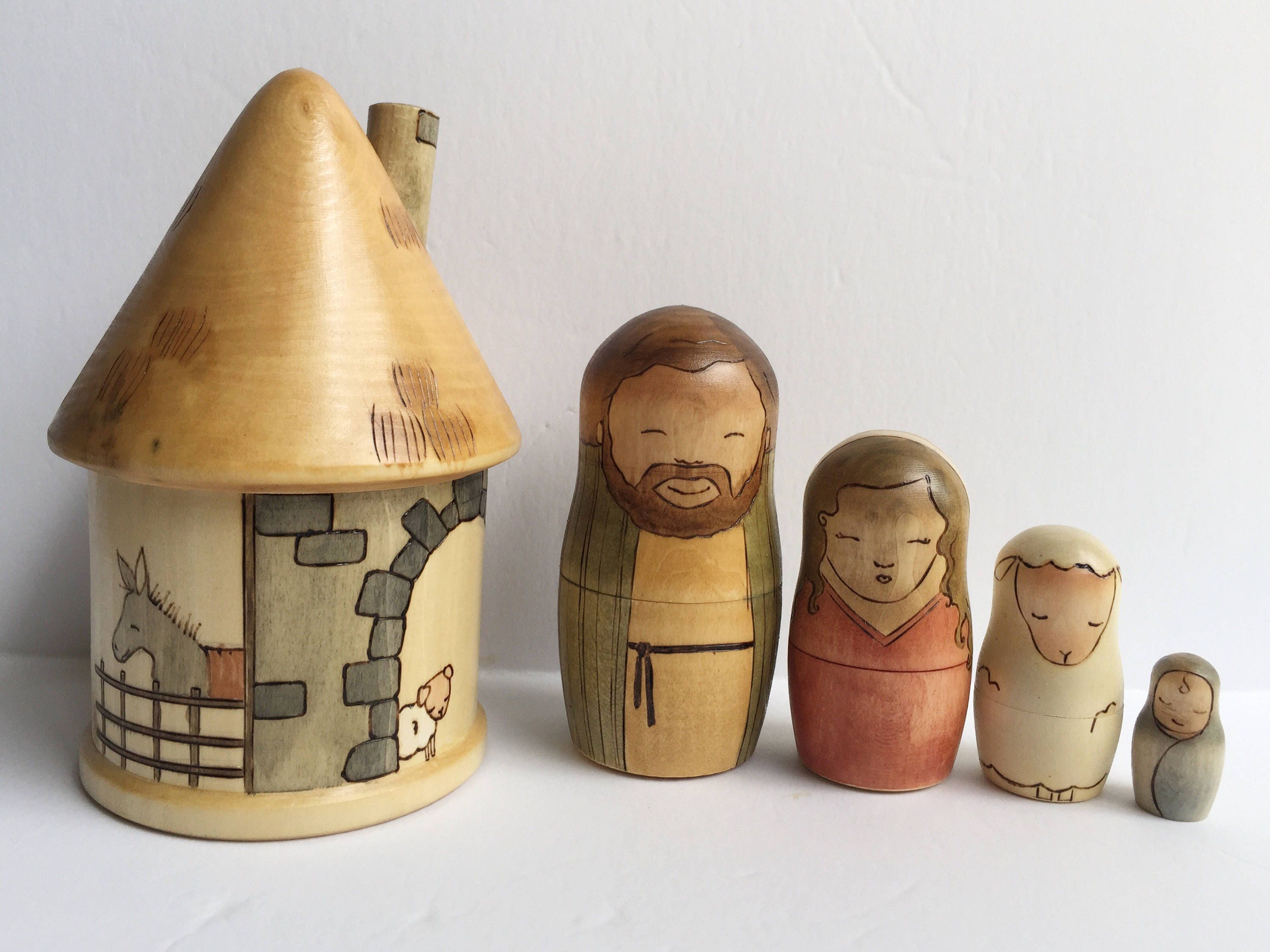 nativity scene nesting dolls