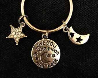 Love You To the Moon and Back Keychain