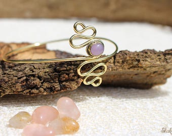 Boho Armlet, Tribal Arm Bracelet, Arm Bangle, Gypsy Arm Band, Gemstone Arm Cuff, Upper Arm Bracelet, Bohemian Cuff, Bracelet Bras Laiton Pie