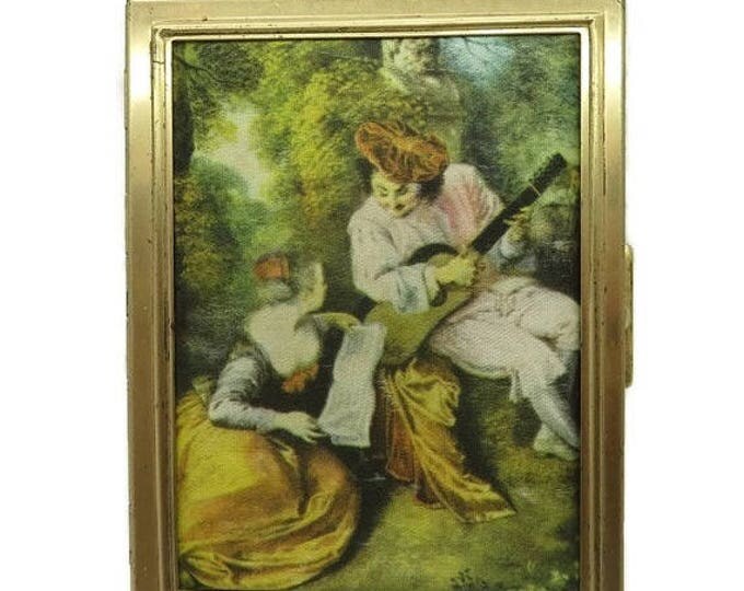 Vintage Photo Album, Victorian Screenprint Scene Compact Picture Book