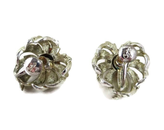 Coro Faux Pearl Earrings, Vintage Champagne Gold Screw Back Earrings, Bridal Jewelry, Gift for Her