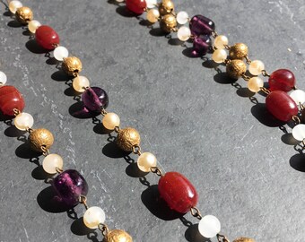 Very Old Vintage Chanel Sautoir With Gripoix And Pearls - Circa 1940