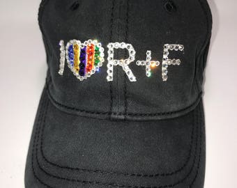 Swarovski crystal bling Rodan and Fields adjustable hat