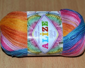 Summer yarn Alize MİSS BATİK. Mercerized cotton.