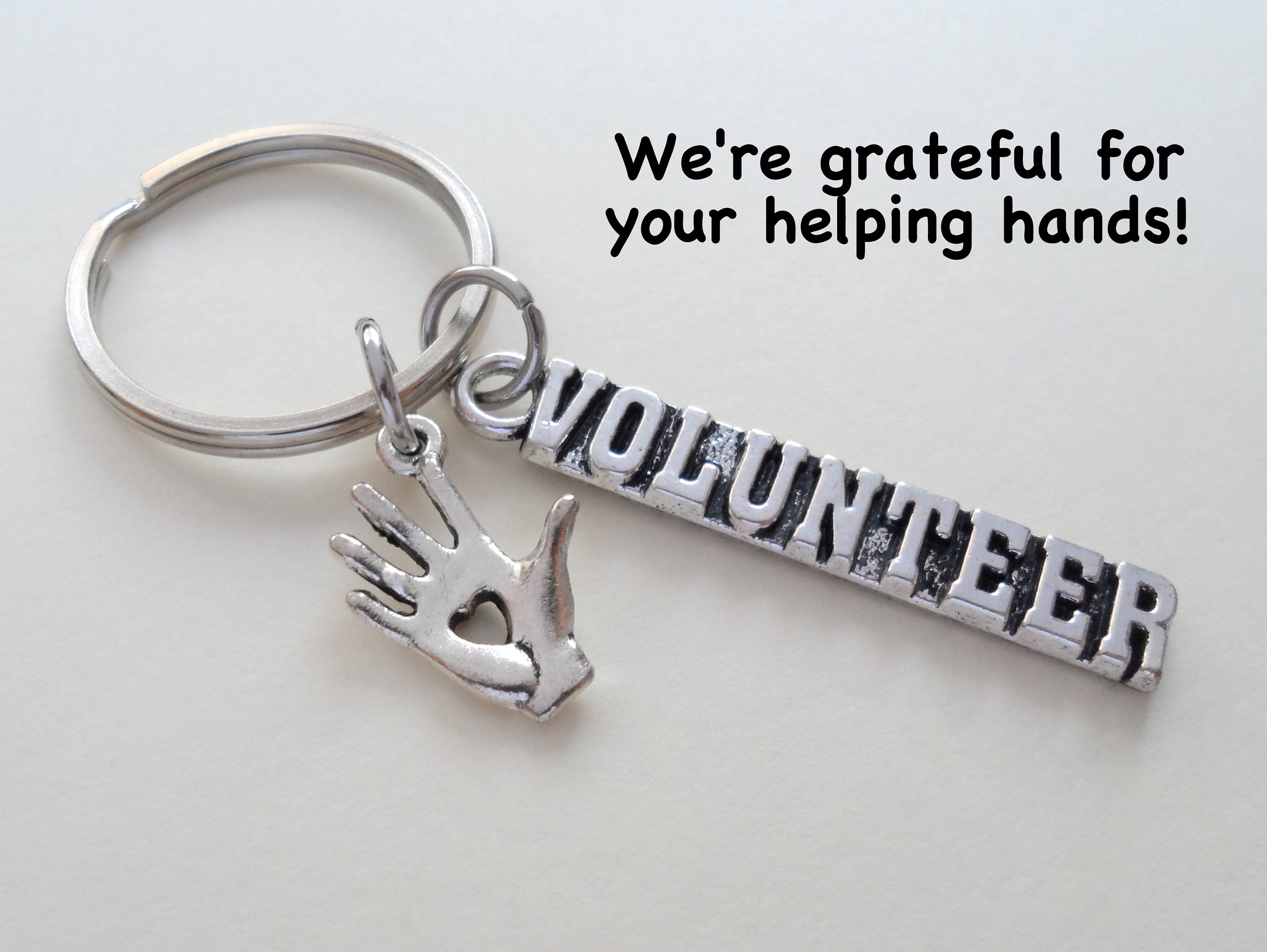 Volunteer Appreciation Gift Keychain Hand Charm Volunteer