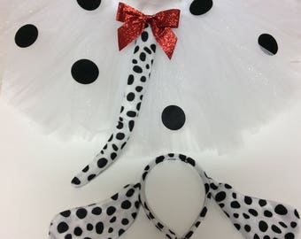 dalmatian costume, dalmation costume, dog costume, dalmatian tutu, dalmatian halloween costume, black white dog costume, dog tutu