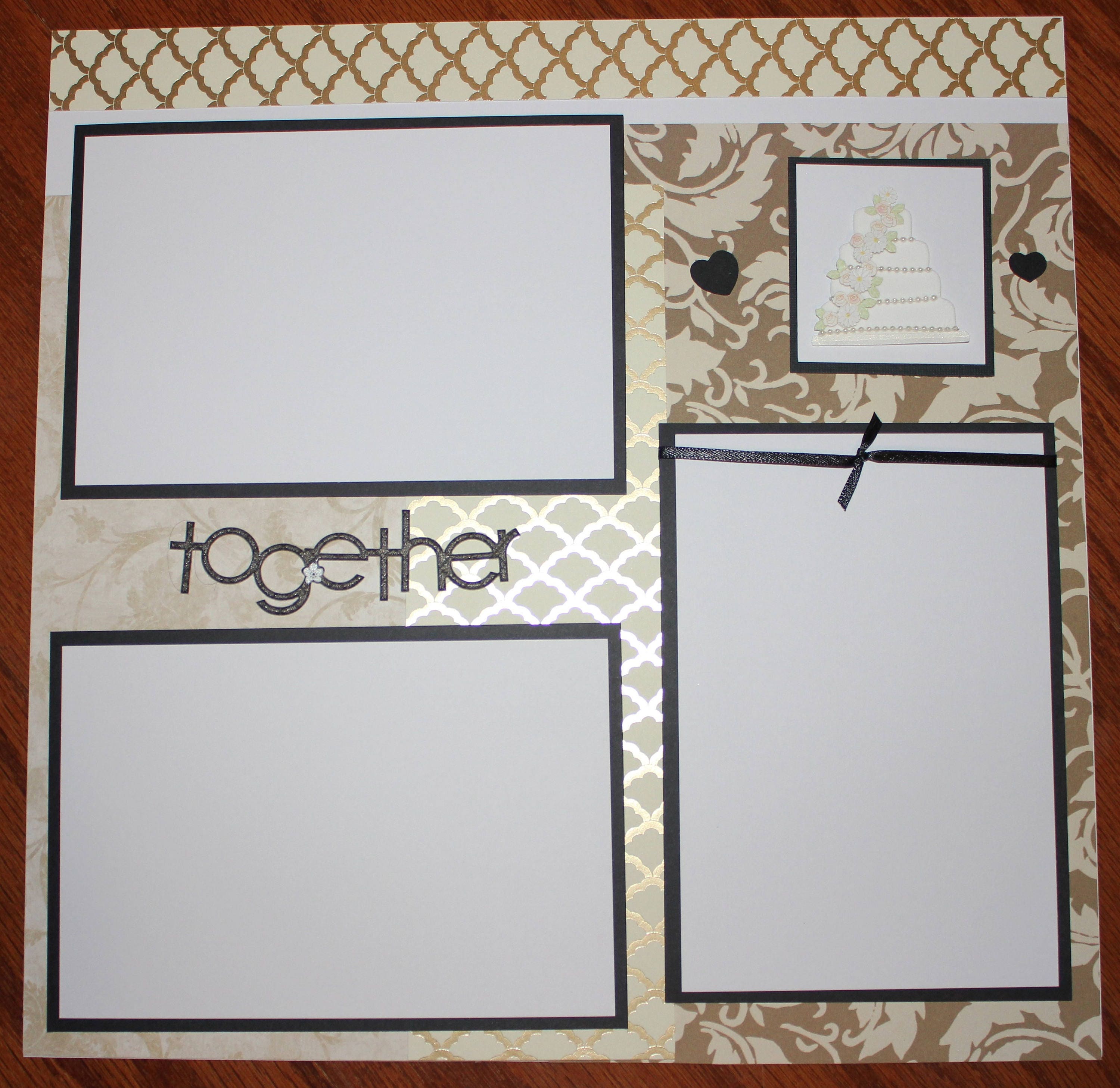 12 x 12 premade scrapbook layout pages titled "Happy Anniversary