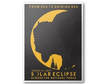 Great American Solar Eclipse 2017 National Park Poster